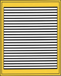 Modern Yellow Border Black Stripe Rug