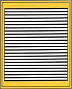 Modern Yellow Border Black Stripe Rug