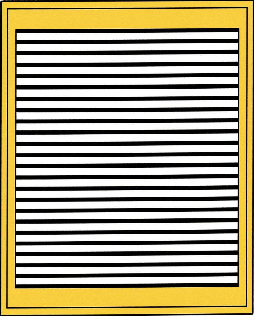 Modern Yellow Border Black Stripe Rug