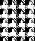 Bold Black And White Geometric Houndstooth Rug