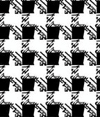 Bold Black And White Geometric Houndstooth Rug