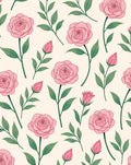 Pastel Pink Rose Garden Garland Rug
