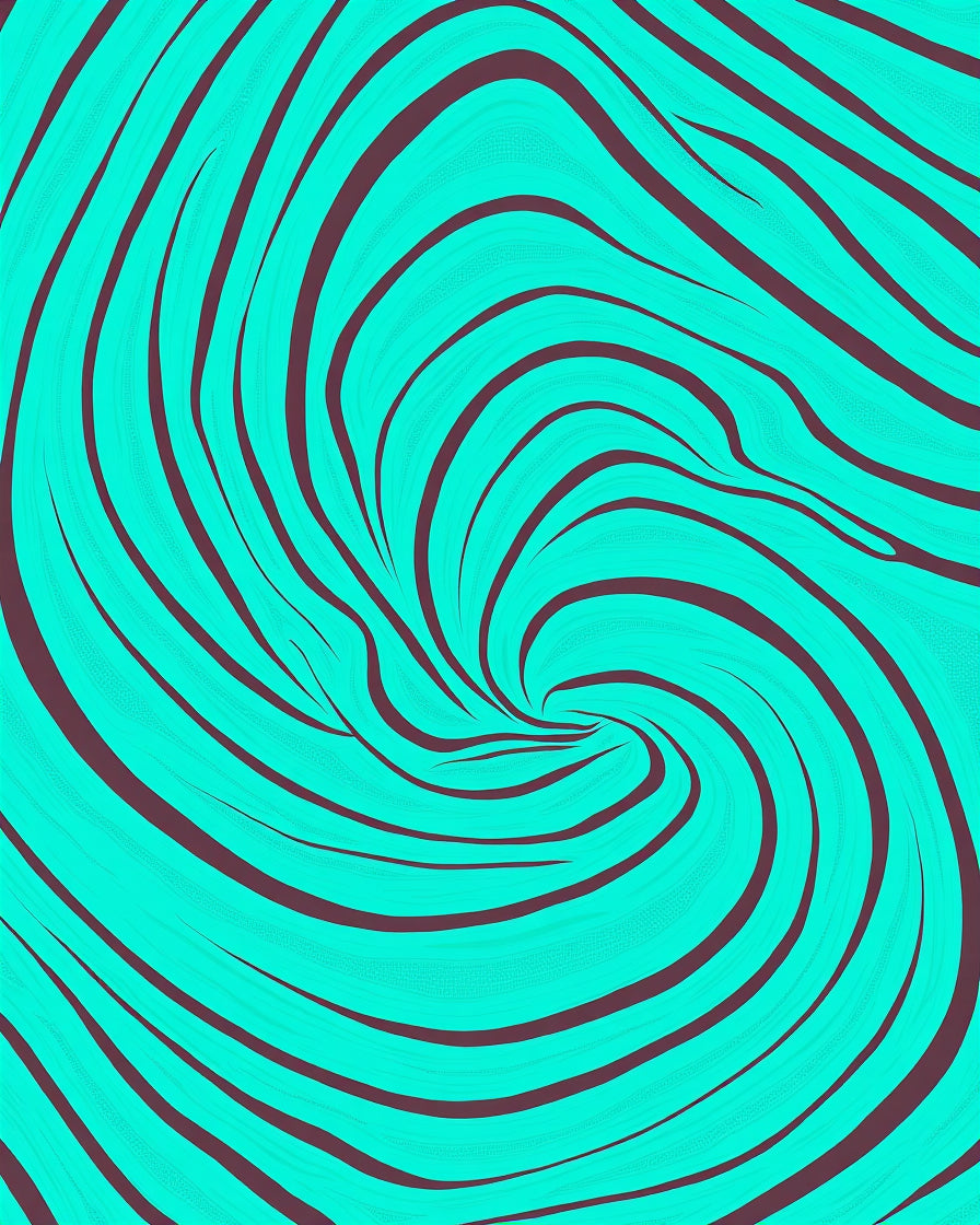 Aqua Swirl Stripes Abstract Rug