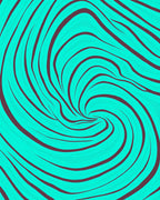 Aqua Swirl Stripes Abstract Rug
