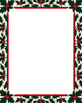 Holly Berry Red Green Border Rug