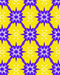 Vibrant Yellow Blue Starburst Rug