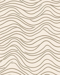 Cream Modern Wavy Lines Rug