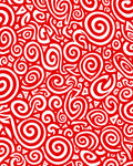 Vibrant Red Swirl Abstract Rug