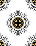 Black Gold Sunburst Medallion Rug
