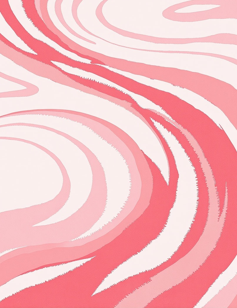 Coral Pink Swirl Abstract Rug