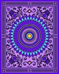 Vivid Purple Floral Mandala Rug