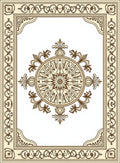 Antique Brown Medallion Ornate Border Rug