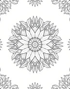 Detailed Black White Mandala Bloom Rug