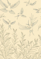 Golden Hummingbirds Among Foliage Rug