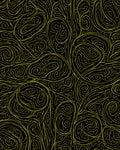 Gold Swirl Abstract Botanical Rug
