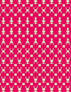 Crimson Figures and Squares Rug