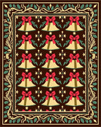 Ornate Bell Garland Border Rug