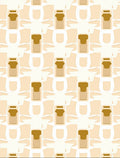 Caramel Cream Abstract Geometric Overlay Rug