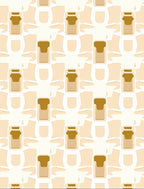 Caramel Cream Abstract Geometric Overlay Rug