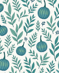 Teal Pumpkin Leafy Branch Medley Rug