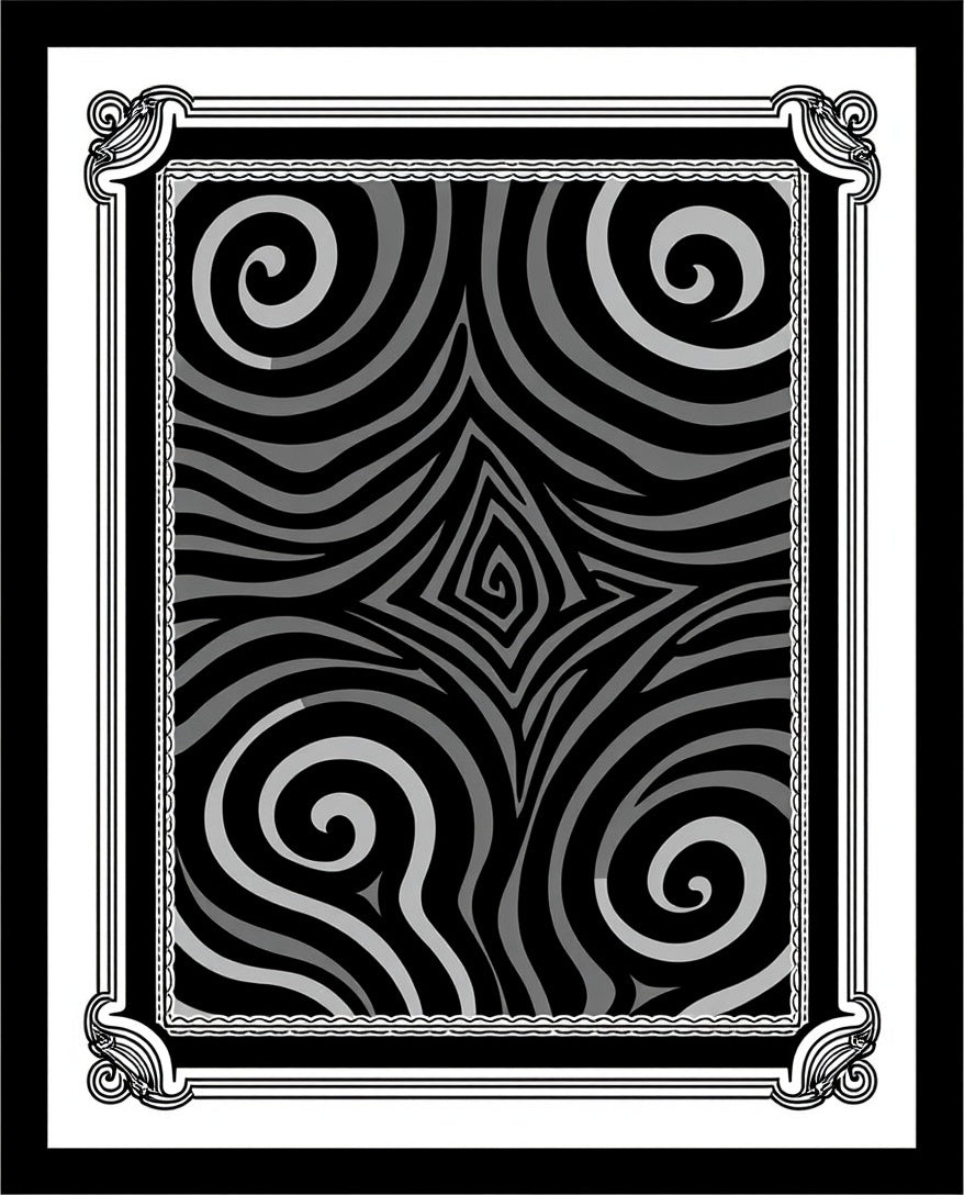 Monochrome Swirl Abstract Optical Illusion Rug