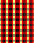Bold Red Yellow Plaid Squares Rug