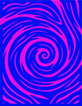 Electric Blue Pink Swirl Rug