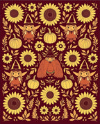 Golden Sunflower Witchy Autumn Medley Rug
