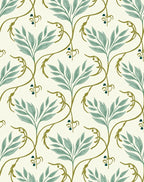 Sage Green Vine Botanical Rug
