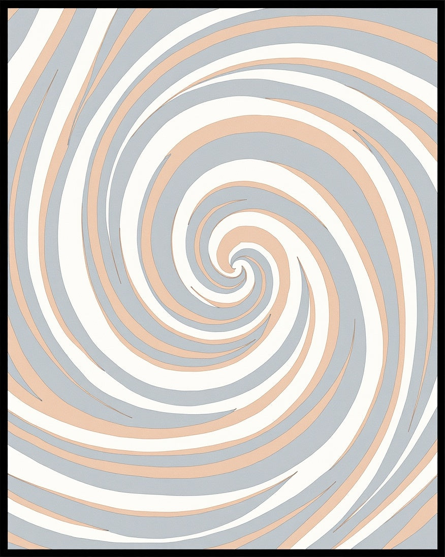 Pastel Swirl Optical Illusion Rug