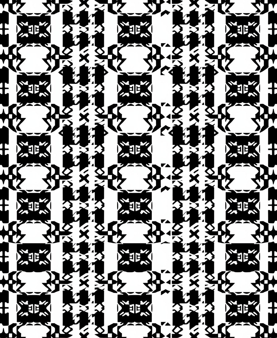 Monochromatic Black White Abstract Grid Rug