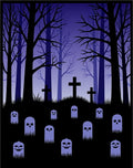 Spooky Gothic Ghost Cemetery Forest Rug