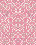 Pink White Floral Trellis Rug