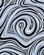 Monochromatic Swirl Fluid Abstract Rug