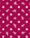 Crimson White Star Leaf Arrangement Rug