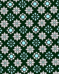 Dark Green Snowflake Medallion Rug