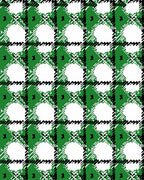 Emerald Green White Plaid Checkered Rug