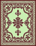 Victorian Plum Floral Medallion Rug