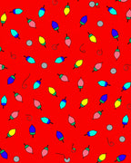 Cheerful Red Light Bulb Collection Rug