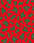 Crimson Green Maple Leaf Scatter Rug
