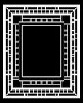 Monochrome Geometric Grid Composition Rug