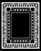 Monochrome Geometric Grid Composition Rug