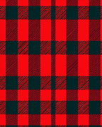 Bold Red Lumberjack Plaid Squares Rug