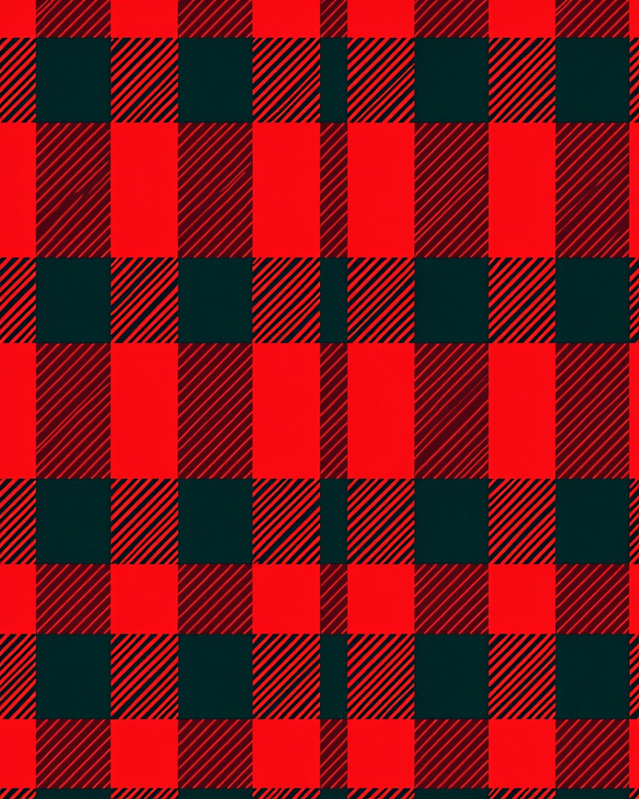 Bold Red Lumberjack Plaid Squares Rug