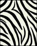 Bold Black Cream Zebra Stripes Rug