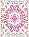 Fuchsia Floral Medallion Ornate Rug