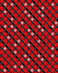 Red White Snowflake Geometric Lattice Rug
