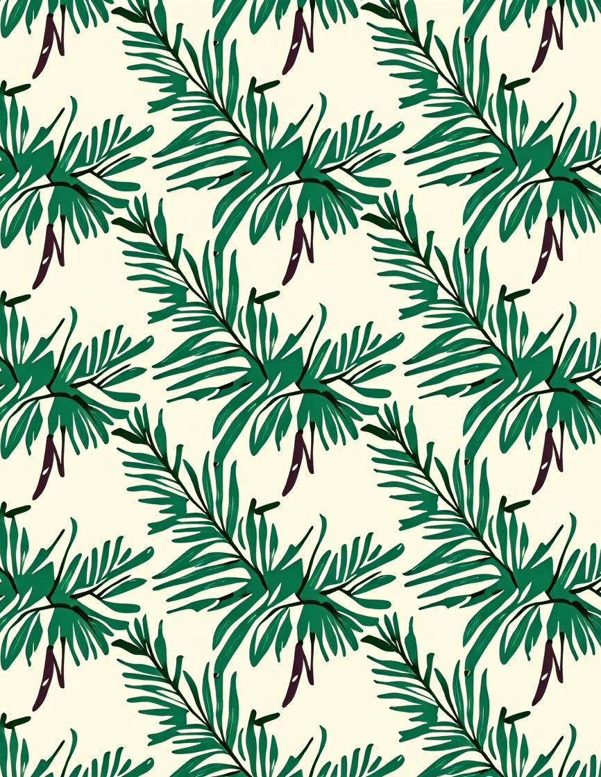 Green Toucan Feather Botanical Arrangement Rug