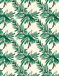 Green Toucan Feather Botanical Arrangement Rug