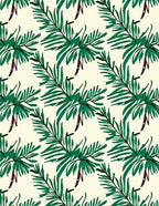 Green Toucan Feather Botanical Arrangement Rug